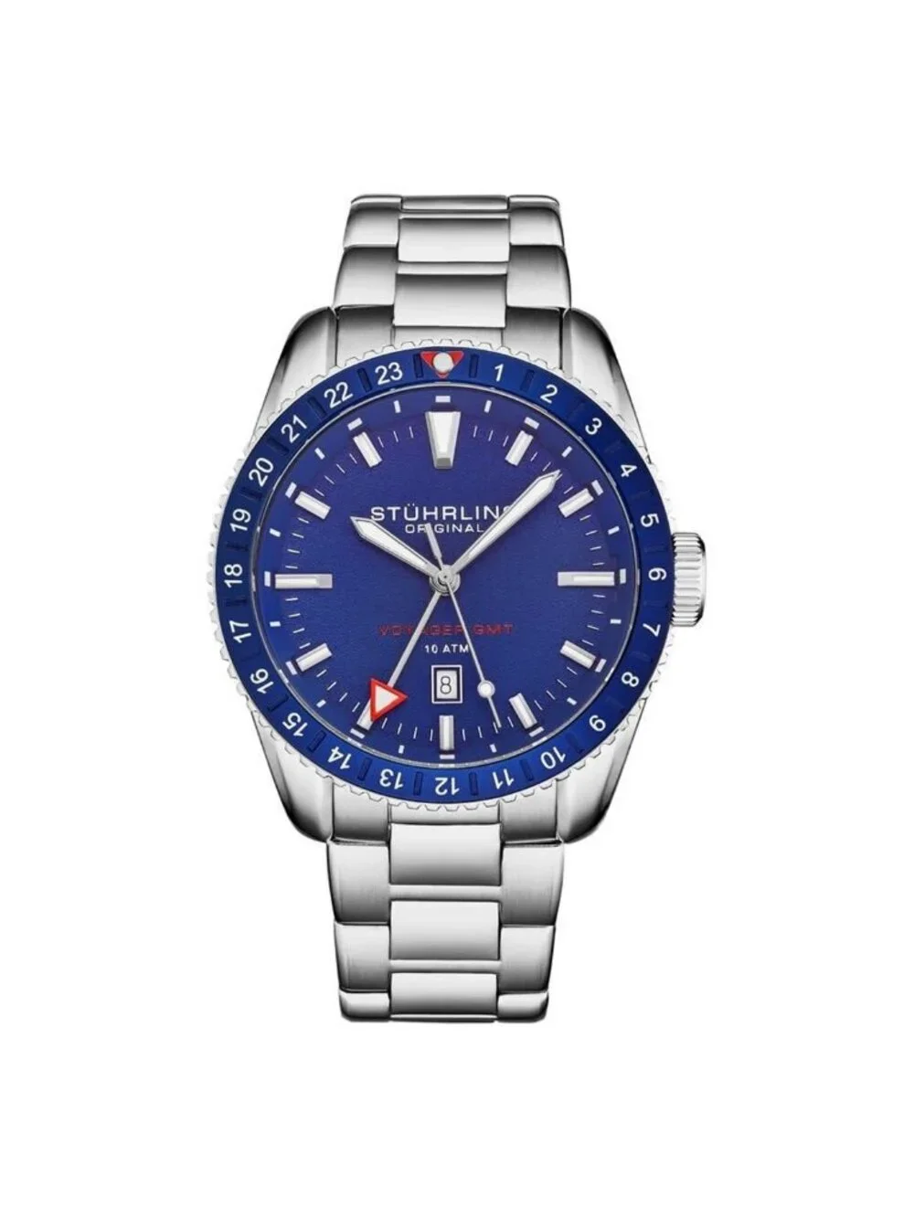 NWT Stuhrling Original Aquadiver Quartz Blue Dial Men's Watch